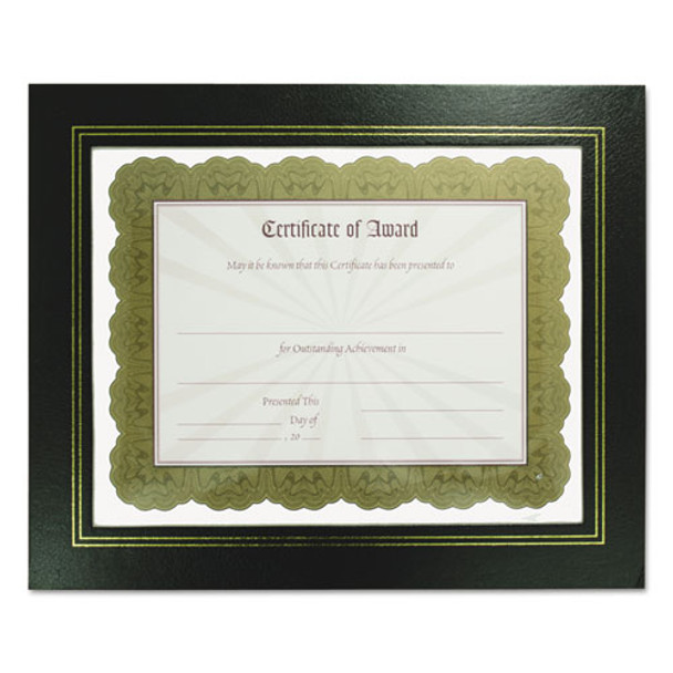 Leatherette Document Frame, 8-1/2 X 11, Black, Pack Of Two
