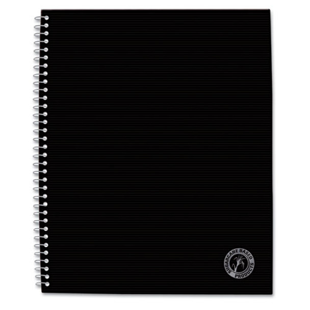 Deluxe Sugarcane Based Notebooks, 1 Subject, Medium/college Rule, Black Cover, 11 X 8.5, 100 Sheets