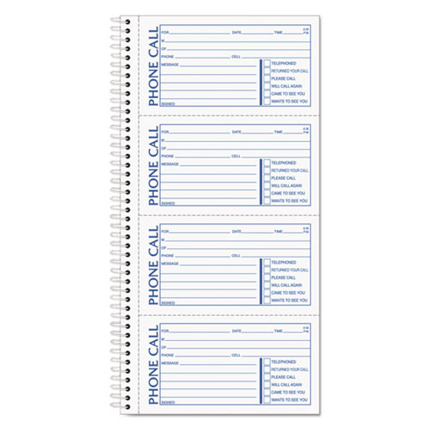 Second Nature Phone Call Book, 2 3/4 X 5, Two-part Carbonless, 400 Forms