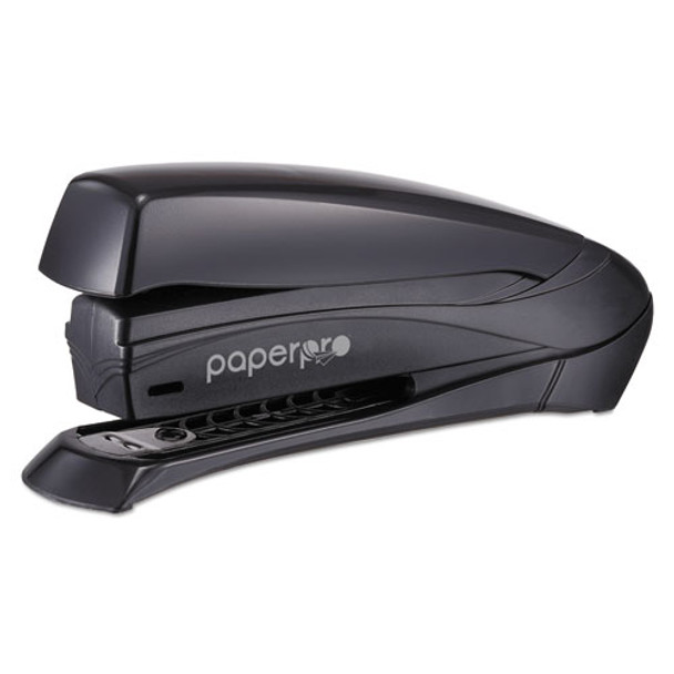 Inspire Spring-powered Full-strip Stapler, 20-sheet Capacity, Black