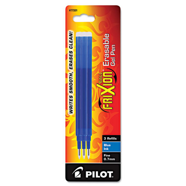 Refill For Pilot Frixion Erasable, Frixion Ball, Frixion Clicker And Frixion Lx Gel Ink Pens, Fine Point, Blue Ink, 3/pack