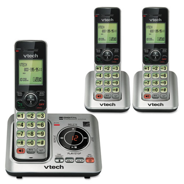 Cs6629-3 Cordless Digital Answering System, Base And 2 Additional Handsets