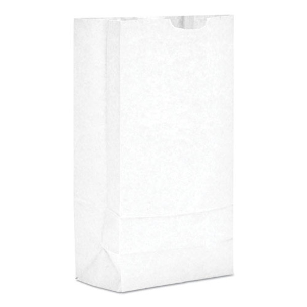 Grocery Paper Bags, 35 Lbs Capacity, #10, 6.31"w X 4.19"d X 13.38"h, White, 500 Bags