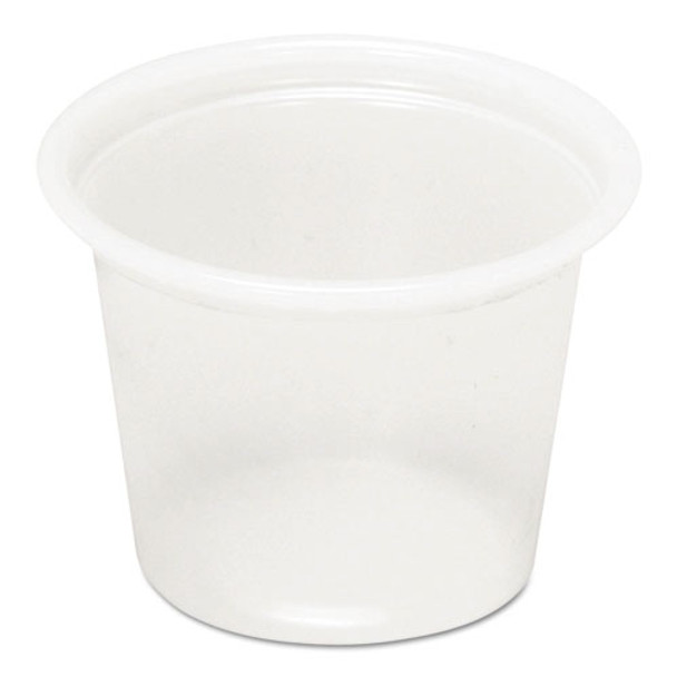 Plastic Souffle Cups, 1 Oz, Translucent, 5000/carton