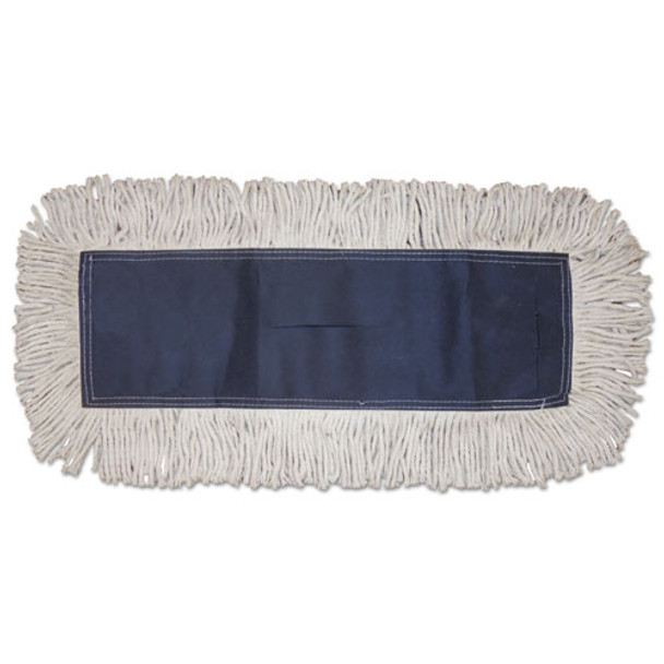 Disposable Dust Mop Head, Cotton, Cut-end, 60w X 5d