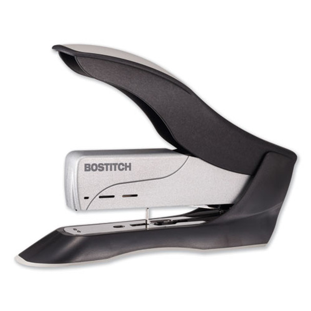 Spring-powered Premium Heavy-duty Stapler, 100-sheet Capacity, Black/silver