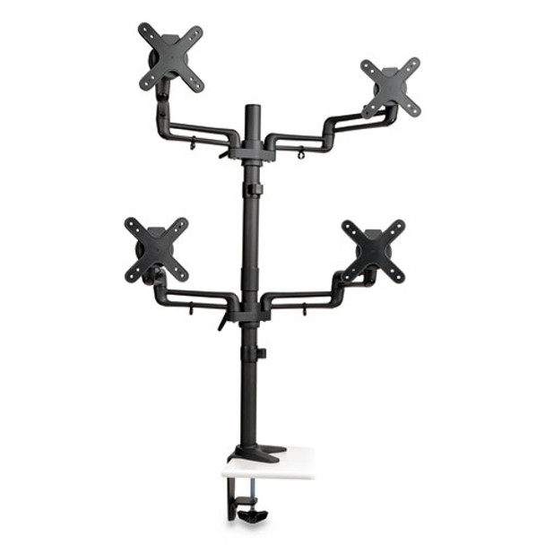 Quad Full Motion Flex Arm Desk Clamp For 13" To 27" Monitors, Up To 22 Lbs/arm