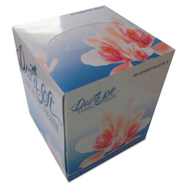 Facial Tissue Cube Box, 2-ply, White, 85 Sheets/box, 36 Boxes/carton