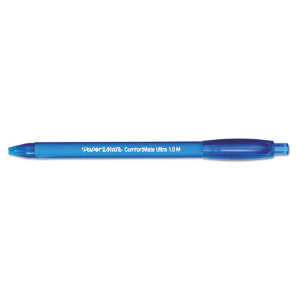 Comfortmate Ultra Retractable Ballpoint Pen, 1mm, Blue Ink/barrel, Dozen