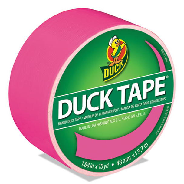 Colored Duct Tape, 3" Core, 1.88" X 15 Yds, Neon Pink