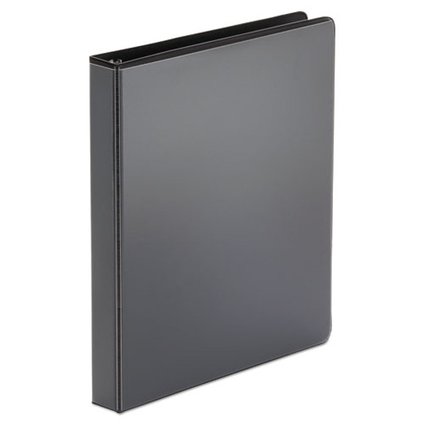 Economy Round Ring View Binder, 3 Rings, 1" Capacity, 11 X 8.5, Black, 12/carton