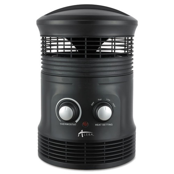 360 Deg Circular Fan Forced Heater, 8" X 8" X 12", Black