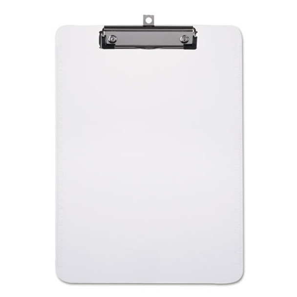 Plastic Clipboard With Low Profile Clip 1/2" Capacity, Holds 8 1/2 X 11, Clear