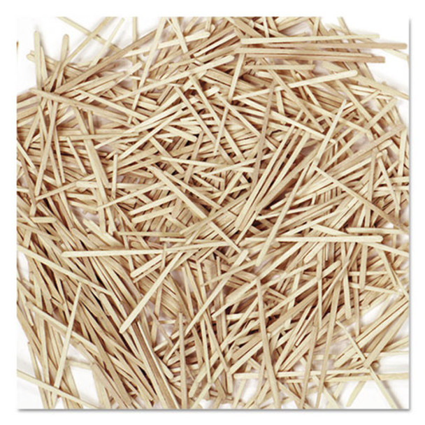 Flat Wood Toothpicks, Wood, Natural, 2,500/pack