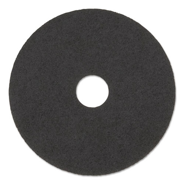 High Performance Stripping Floor Pads, 19" Diameter, Grayish Black, 5/carton