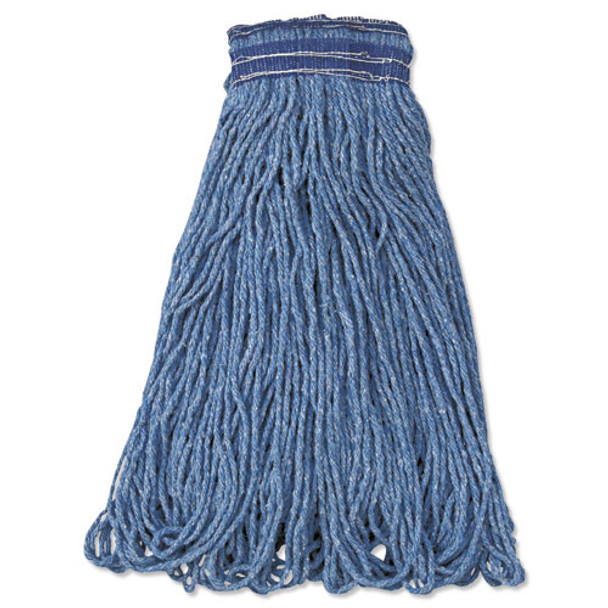 Universal Headband Mop Head, Cotton/synthetic, 24oz, Blue, 12/carton