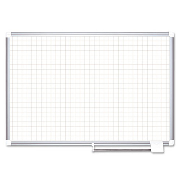 Grid Planning Board, 1" Grid, 72 X 48, White/silver