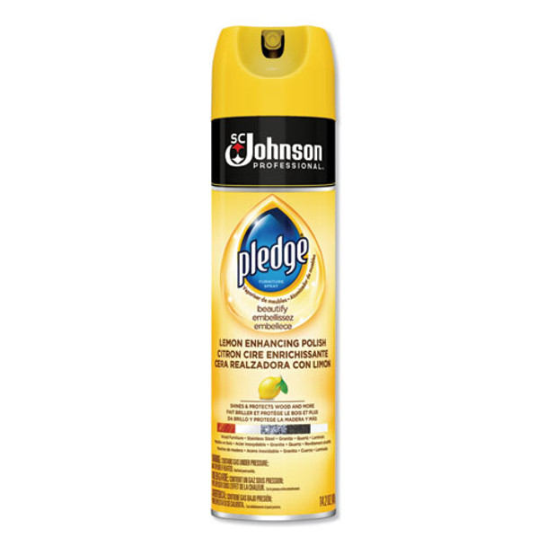 Furniture Polish, Lemon, 14.2 Oz, Aerosol, 6/carton