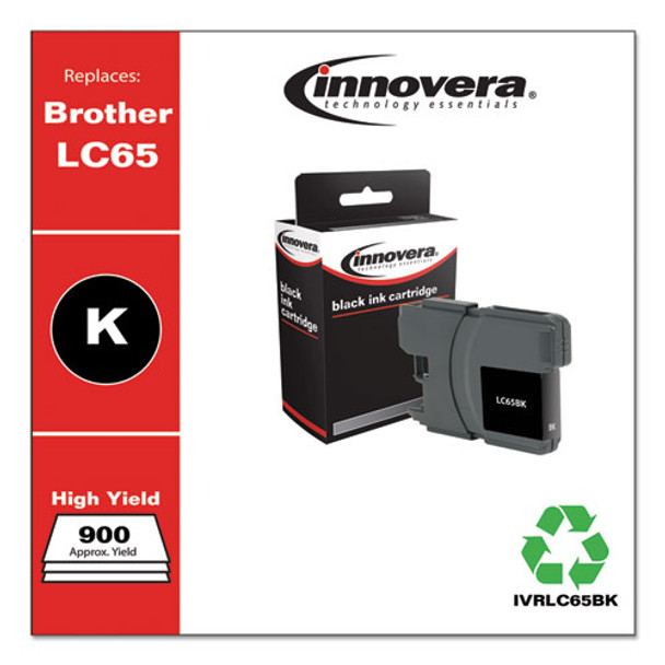 Remanufactured Lc65bk High-yield Ink, 900 Page-yield, Black