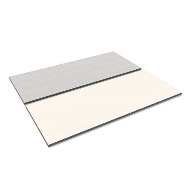 Reversible Laminate Table Top, Rectangular, 71 1/2w X 29 1/2d, White/gray