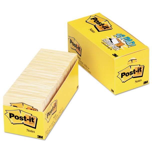 Original Pads In Canary Yellow, Cabinet Pack, 3 X 3, 90-sheet, 18/pack