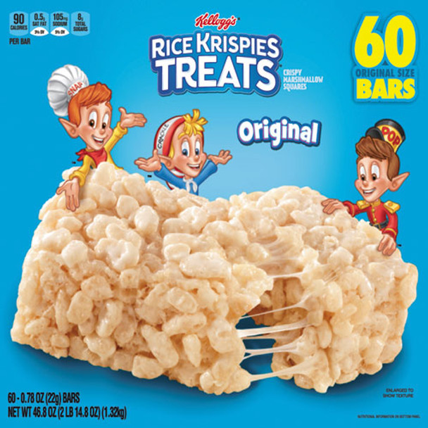 Rice Krispies Treats, Original Marshmallow, 0.78 Oz Pack, 60/carton