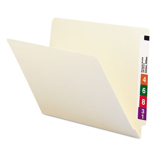 Heavyweight Manila End Tab Folders, 9.5" Front, 1-ply Straight Tab, Letter Size, 100/box