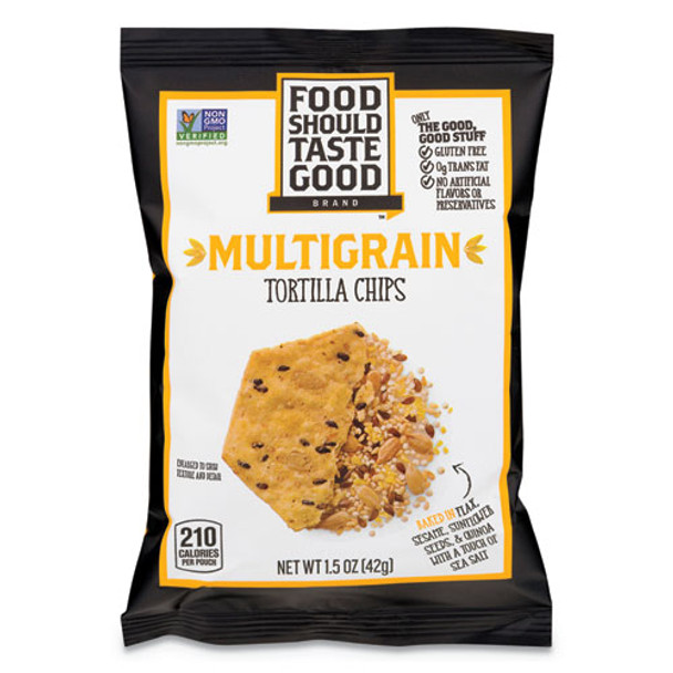 Tortilla Chips, Multigrain With Sea Salt, 1.5 Oz, 24/carton