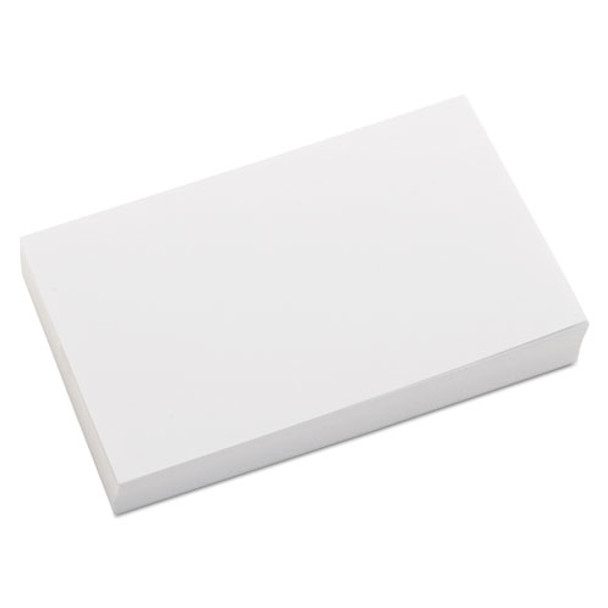 Unruled Index Cards, 3 X 5, White, 100/pack - DUNV47200