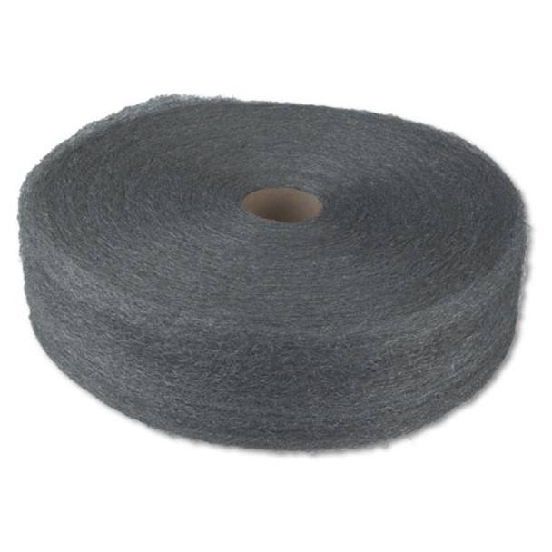 Industrial-quality Steel Wool Reel, #1 Medium, 5-lb Reel, 6/carton