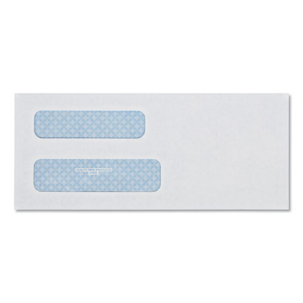 Double Window Security-tinted Check Envelope, #8 5/8, Commercial Flap, Gummed Closure, 3.63 X 8.63, White, 500/box