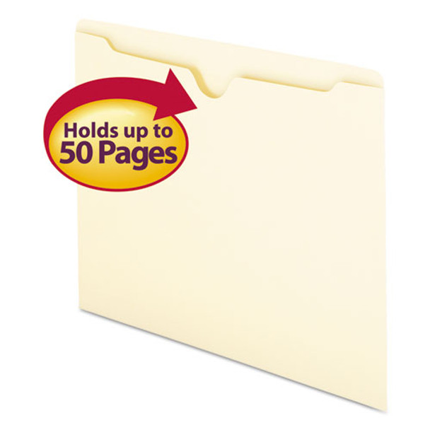 Manila File Jackets, 1-ply Straight Tab, Letter Size, Manila, 100/box