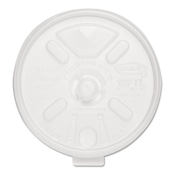 Liftn'lock Lids, 10-14oz Cups, Translucent, 100/sleeve, 10 Sleeves/carton