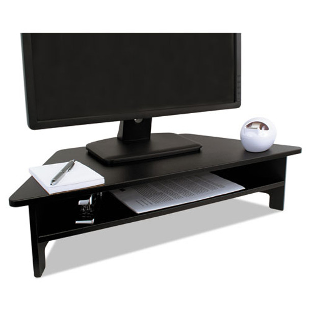 High Rise Collection Monitor Stand, 27 X 11 1/2 X 6 1/2-7 1/2, Black
