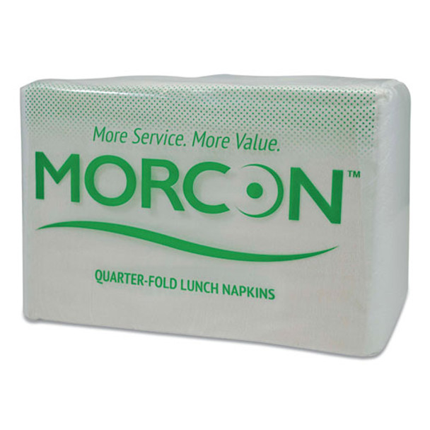 Morsoft 1/4 Fold Lunch Napkins, 1 Ply, 11.5" X 11.5", White, 6,000/carton