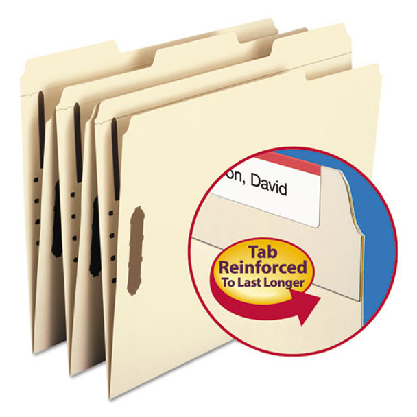 Top Tab 2-fastener Folders, 1/3-cut Tabs, Letter Size, 11 Pt. Manila, 50/box - DSMD14547