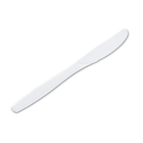 Plastic Cutlery, Heavyweight Knives, White, 1,000/carton - DDXEKH217