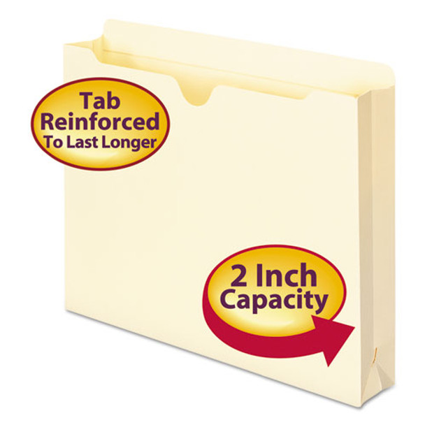 Manila File Jackets, 2-ply Straight Tab, Letter Size, Manila, 50/box - DSMD75560