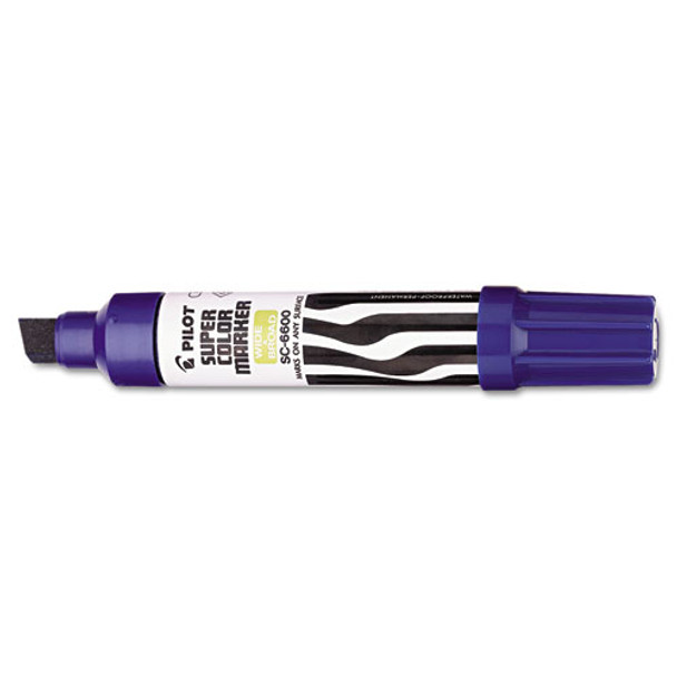 Jumbo Refillable Permanent Marker, Broad Chisel Tip, Blue