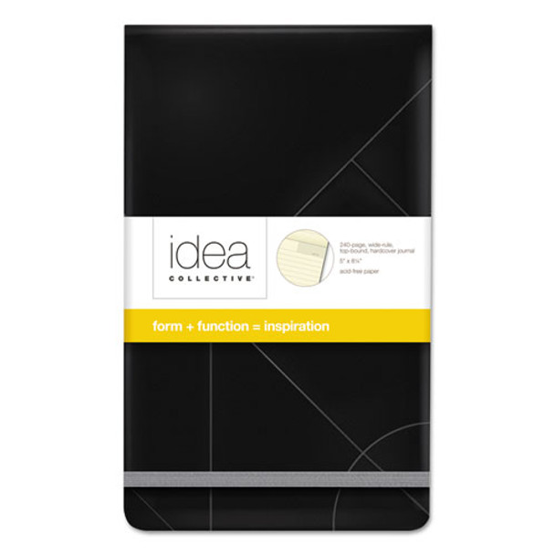 Idea Collective Journal, 1 Subject, Wide/legal Rule, Black Cover, 5 X 8.25, 120 Sheets