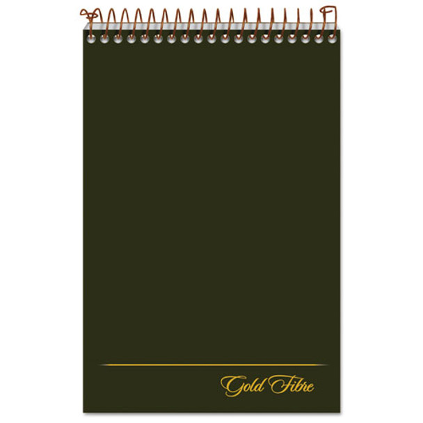Gold Fibre Steno Books, Gregg Rule, Green Cover, 6 X 9, 100 White Sheets