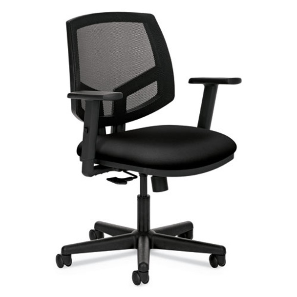 Volt Series Mesh Back Task Chair With Synchro-tilt, Supports Up To 250 Lbs., Black Seat/black Back, Black Base