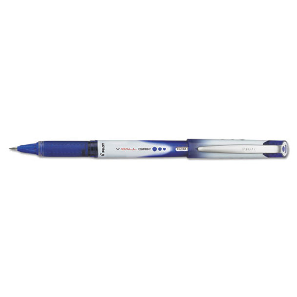 Vball Grip Liquid Ink Stick Roller Ball Pen, .5mm, Blue Ink, Blue/white Barrel, Dozen