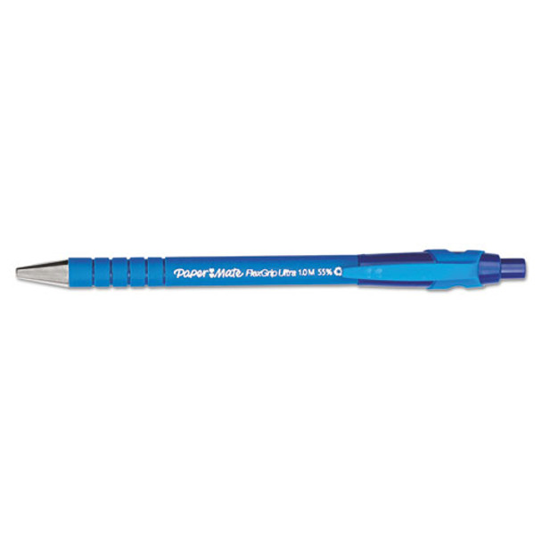 Flexgrip Ultra Retractable Ballpoint Pen, Medium 1mm, Blue Ink/barrel, Dozen