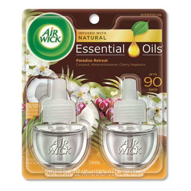 Life Scents Scented Oil Refills, Paradise Retreat, 0.67 Oz, 2/pack, 6 Packs/carton