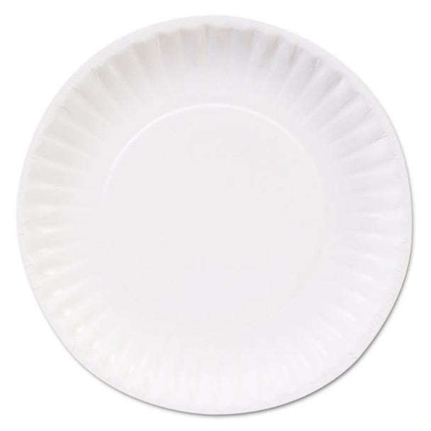 Clay Coated Paper Plates, 6", White, 100/pack, 12 Packs/carton