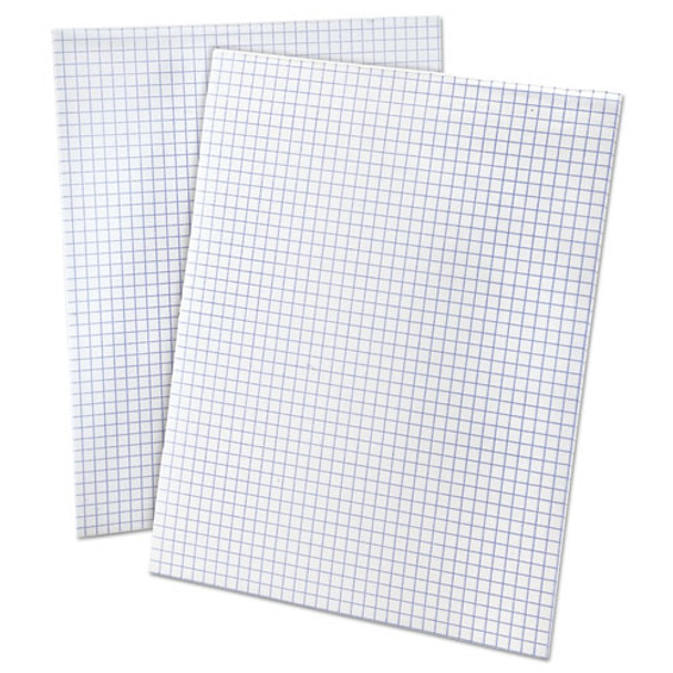 Quadrille Pads, 4 Sq/in Quadrille Rule, 8.5 X 11, White, 50 Sheets - DTOP22030C