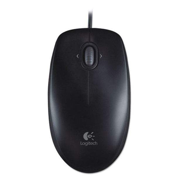 M100 Corded Optical Mouse, Usb 2.0, Left/right Hand Use, Black