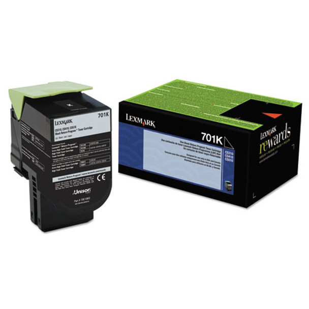 70c10k0 Return Program Toner, 1000 Page-yield, Black