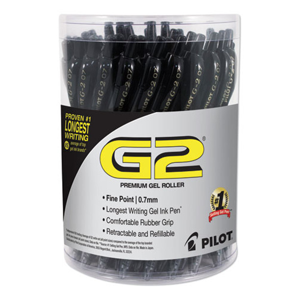 G2 Premium Retractable Gel Pen, Fine 0.7mm, Black Ink/barrel, 36/pack